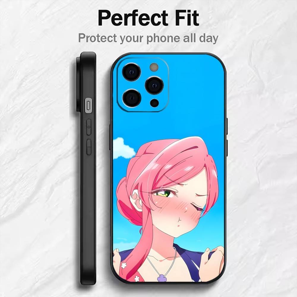 Mom H-Hahari Hanazono The 100 Girl-friend  Phone Case For iPhone17,16,15,14,13,12 Plus,Max Soft Silicone Black Cover