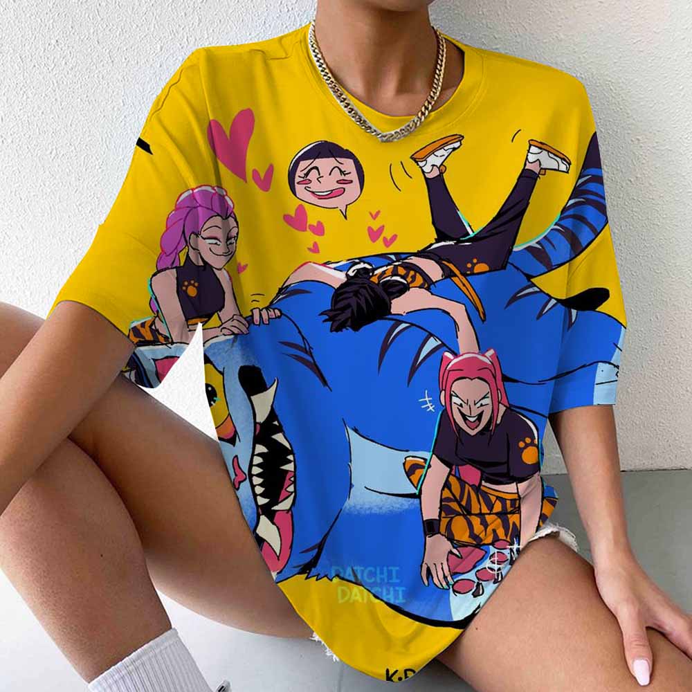 Y2k 90s 2000s hot selling fashion T-shirt art Kpop witch hunting group T-shirt printed short sleeved T-shirt clothing top