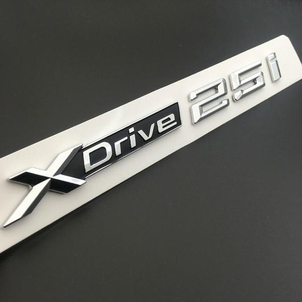 ABS Chrome Car XDrive Emblem Trim Sticker X Drive 20i 25i 28i 30i 35i 40i 48i 50i For X1 X3 X4 X5 X6