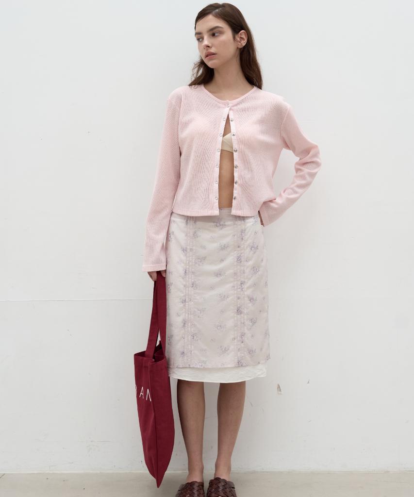 Seolan Floral Midi Skirt_Ivory