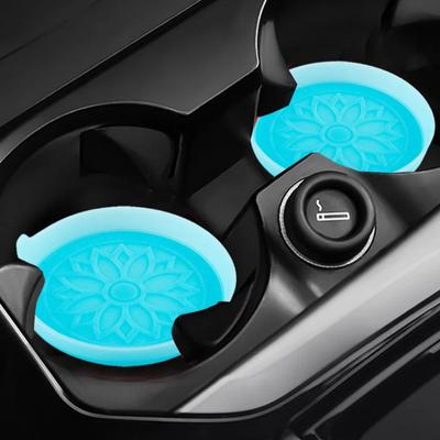 2pcs Black Car Auto Cup Holder Anti Slip Insert Coasters Pads Rubber Mat for Car Interior Decoration Car Styling Accessories