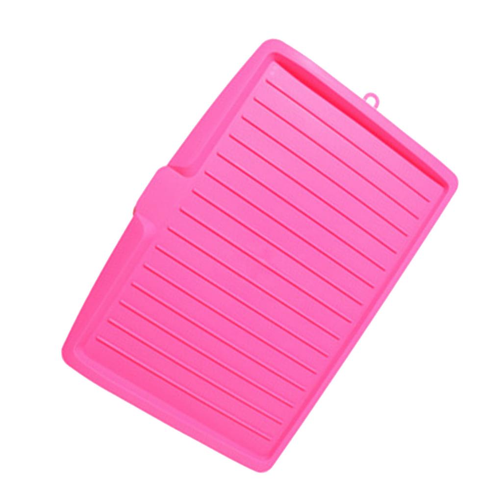 Plastic Dish Drainer Board Multipurpose Rectangular Design Space Saving Kitchen Draining Board Tray for Cutlery Fruits and Vegetables