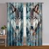 2pcs   Fashionable Curtains  Print Wolf Dreamcatcher Prints Fabric (without Rod) Versatile All Use for Bedroom   Living Room