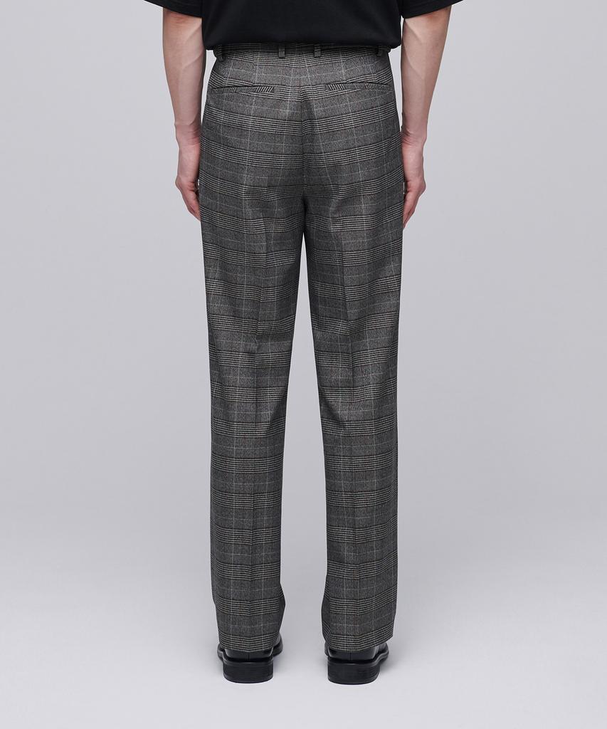 MUSINSA STANDARD Glen Check Wide Hidden Banding Slacks [Brown]