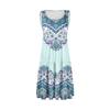 Damen Freizeit Alltag Dating Ausgehen Mode Print Basic Ärmellos Locker Kleid Böhmisches Strandkleid Ärmelloses Kleid