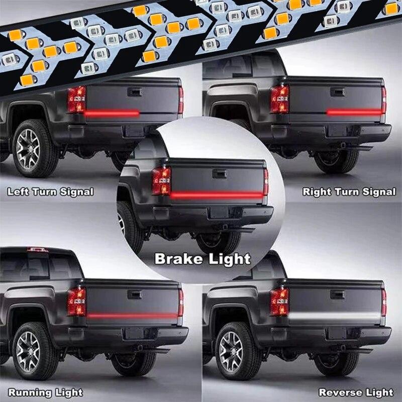 12V 24V Car Brake Turn Signal Light LED Warning Lamp Strip for Pickup Truck Rear Tail Running Reverse Double Flash Light