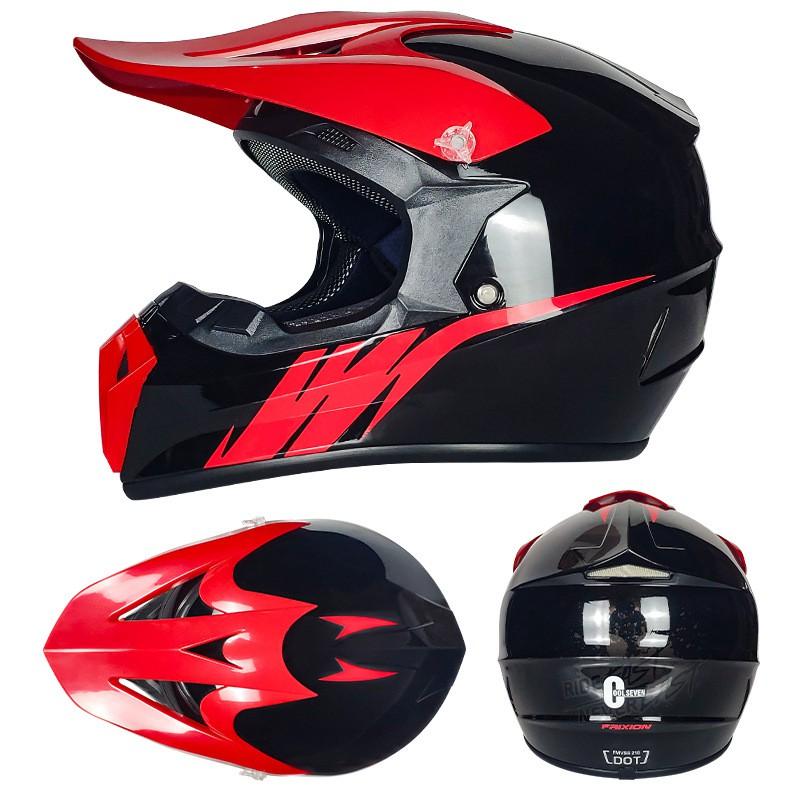 DOT Certified Full Face Off-Road Helmet Adults - ATV Dirt Bike Motocross Safety Gear