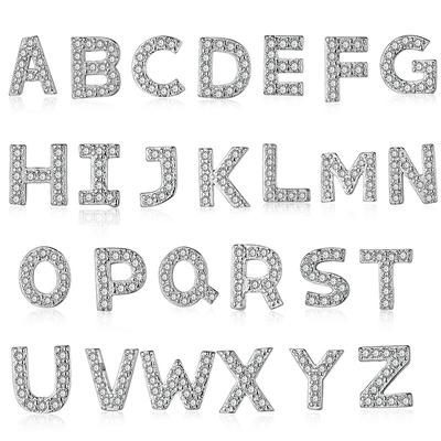 1 PC 26 Letters On One Ear Fashion Zirconia Sparkling Classic Stud Earrings for Women Dazzling Female Elegant Accessories Timeless Jewelry