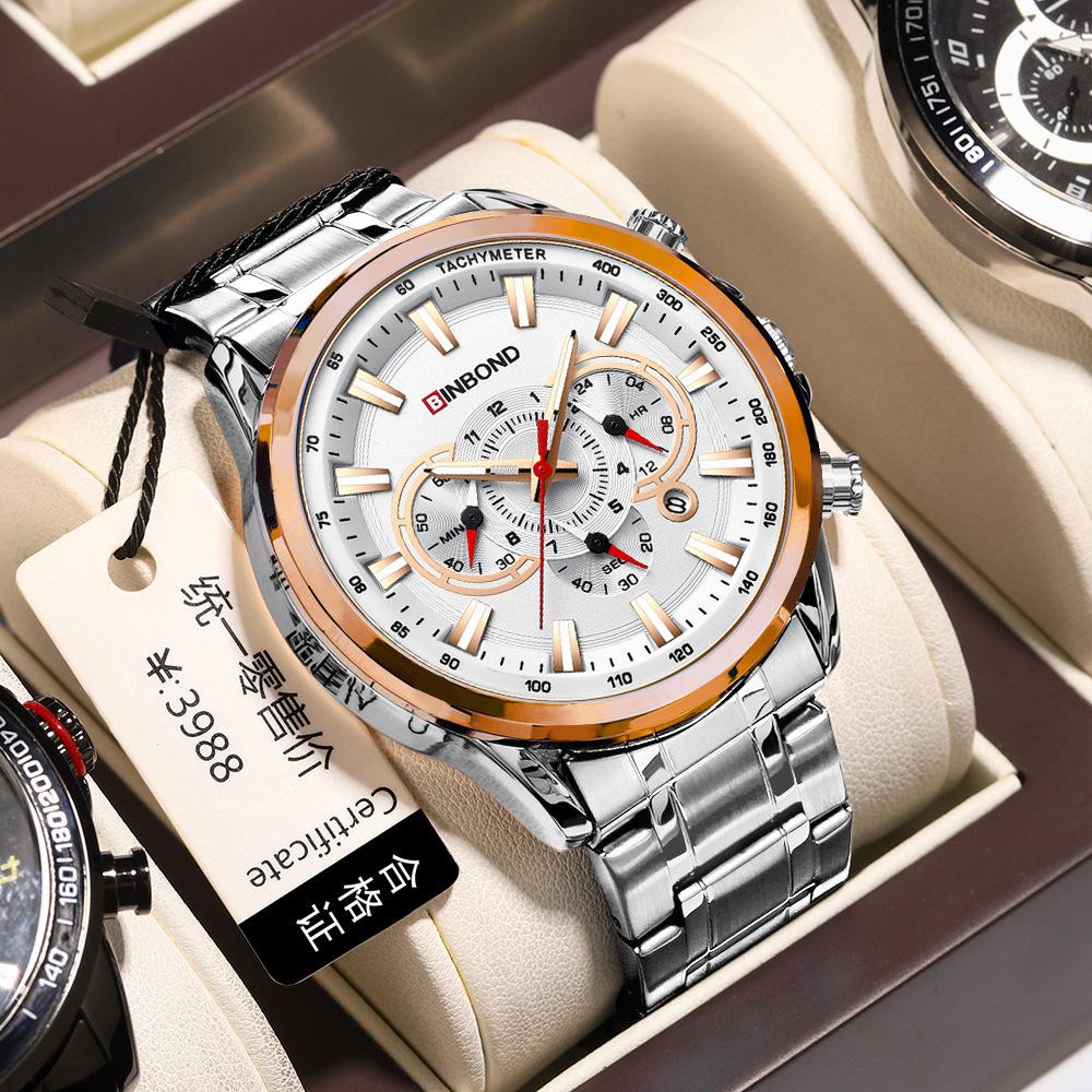 Tide Brand Casual Men's Watch Tactical Men's Watch Locomotive Waterproof Luminous Watch Timing Multi-pointer