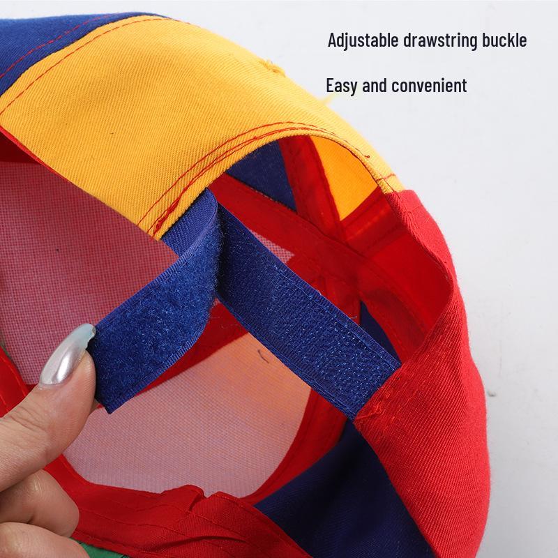 Detachable Color-block Bamboo Dragonfly Baseball Cap with Deep Crown for Parent-child Outings