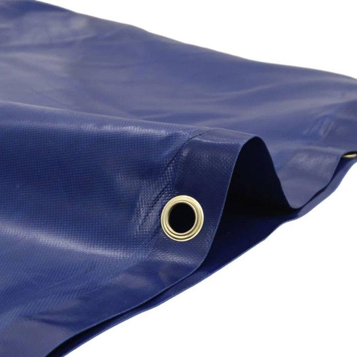 VidaXL Bâche, Couverture de Toit avec Oeillets Métalliques, Bâche de Protection Résistante aux UV Jardin Extérieur, Bleu 5x6 156063