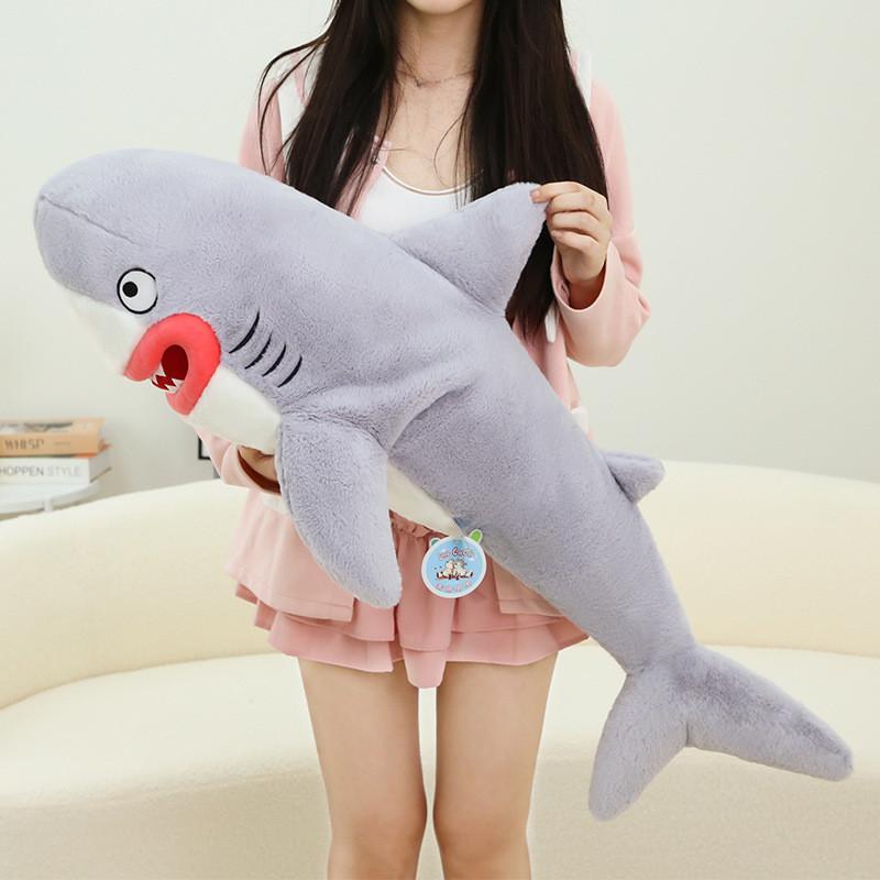 Adorable 80cm Soft Plush Great White Shark Doll Perfect For Children Gift And Decor