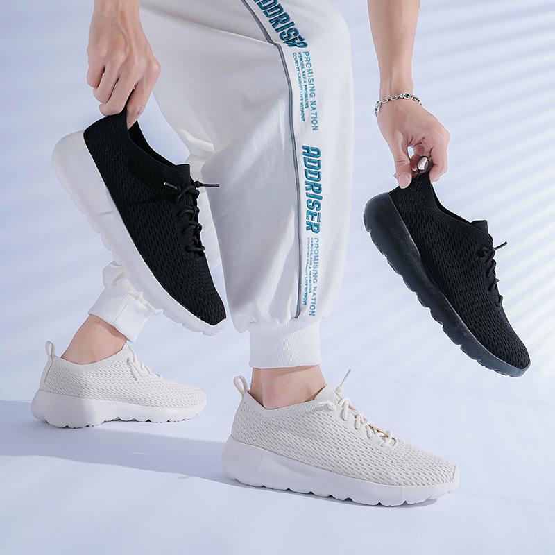 Unisex Breathable Knit Sneakers Lightweight Comfort Sole Casual Daily Wear Shoes