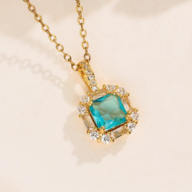Exquisite High-End Zircon Pendant Necklace for Women