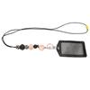 Retractable Silicone Beaded Lanyard with Transparent ID Holder PU Material Badge Holder with Lanyard Silicone Beaded