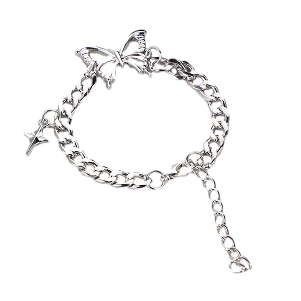 Stilvolles Schmetterlings-Armband Exquisiter Schmetterlingsanhänger Handkette Verstellbares Armband Blickfang-Handketten Schmuck