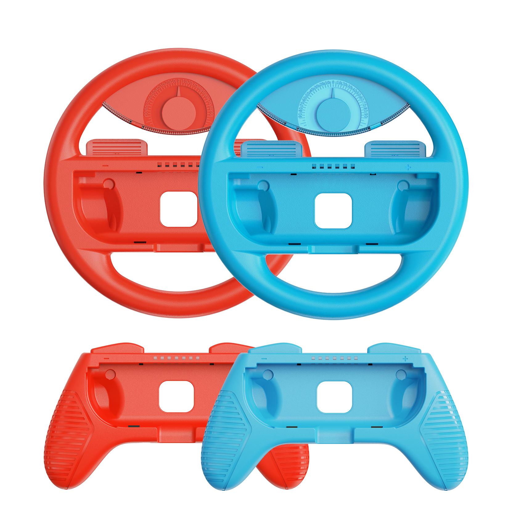 

LinYuvo Ручки рулевого колеса для контроллера Switch и джойкона, 4 шт. в упаковке для Mario Kart 8 Deluxe