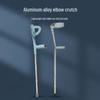 Lightweight Non-Slip Adjustable Aluminum Alloy Forearm Crutches for Elderly Postoperative Rehabilitation Walking Aid.