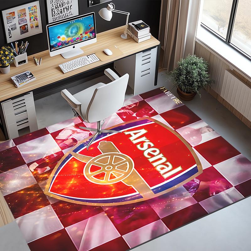 Arsenal F.C Muster Teppich, Innen-/Außenmatte, für Picknick, Spielzimmer, Schlafzimmer, Büro, Wohnzimmer, Heimdeko Teppich, Geburtstagsgeschenk