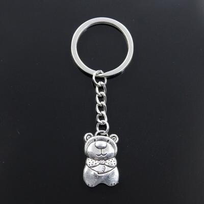 Neue Schlüsselanhänger 27x16mm Bär Anhänger DIY Männer Auto Schlüsselanhänger Ringhalter Schlüsselanhänger Souvenir Schmuck Geschenk