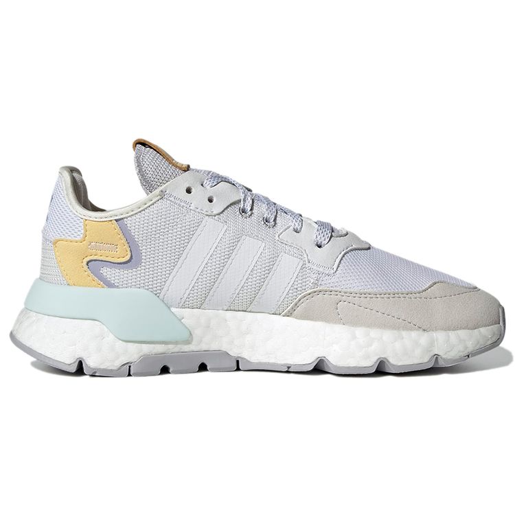 Adidas Originals Nite Jogger Retro Daily Wear Durable Non-Slip Low-Top Lifestyle Shoes Women Sneakers White Gray Purple H01728