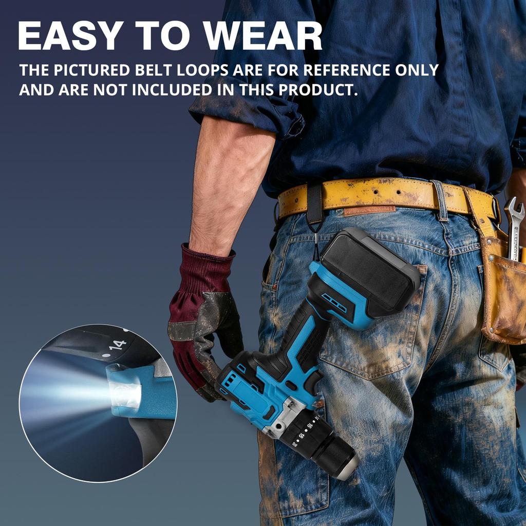 Dual-Speed Brushless High-Power Impact Drill with Lithium Battery - Portable High Torque Industrial Grade Electric Drill