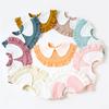 Newborn Baby Baby Stuff Items Gauze Bibs 4 Layer Pure Cotton 360 Degree Round Solid Color Infant Burp Cloth Apron Children Gifts