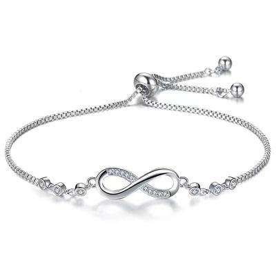 Pulseiras Infinito Amor Transfronteiriças Oito Caracteres - Joias de Mão Versáteis