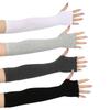Unisex Long Rolled-Edge Warm Fingerless Gloves