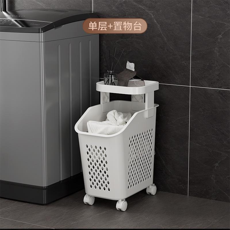 

Многослойная корзина для белья с колесами Корзина для грязного белья Тележка для белья Корзины для хранения одежды Органайзер для ванной комнаты