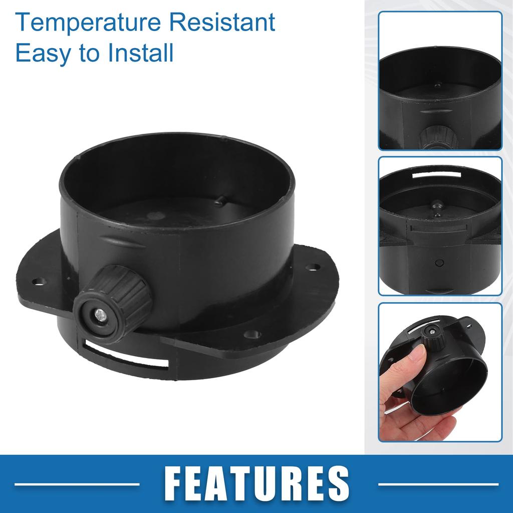 A ABSOPRO Universal Car Air Duct Connector Straight Air Heater Duct Joiner Connector Pipe 75mm Outer Diameter Black
