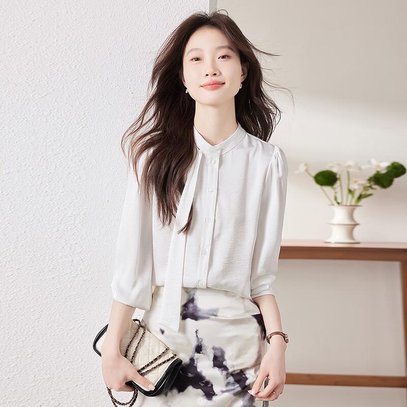 Women s Elegant Chiffon Long-Sleeve Shirt XL