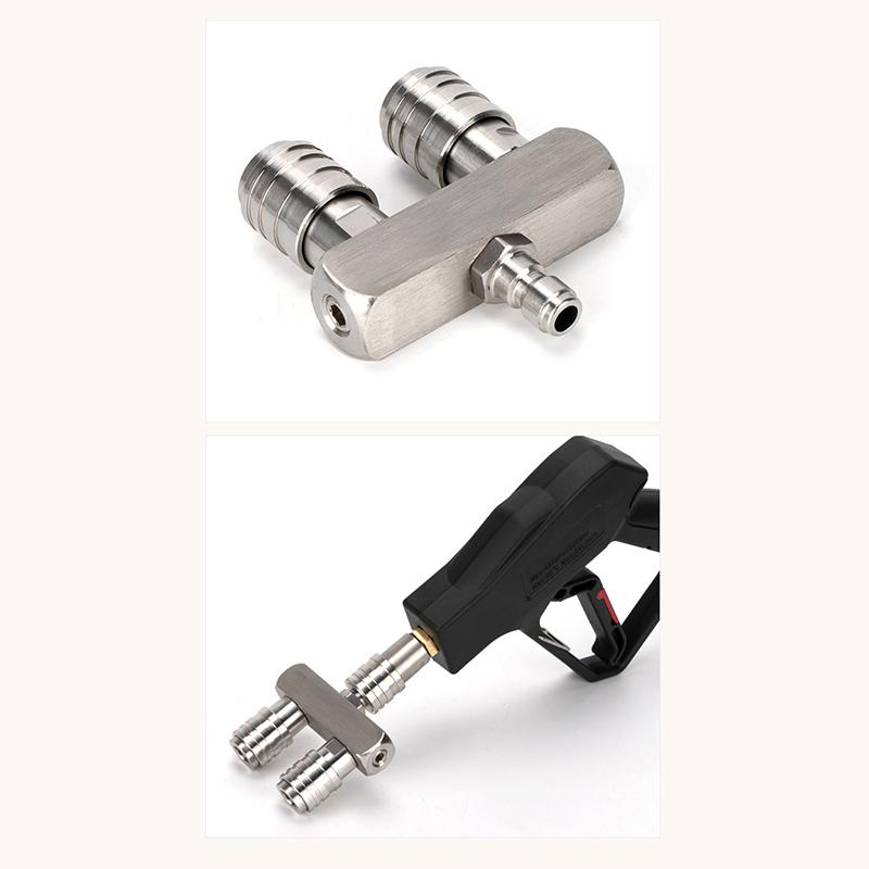 Doppelter Auto-Düsenadapterstab Schnellkupplung Doppelsprühanschluss Rotierende Düsen Auto Hochdruckreinigerpistole Autoreinigungswerkzeuge