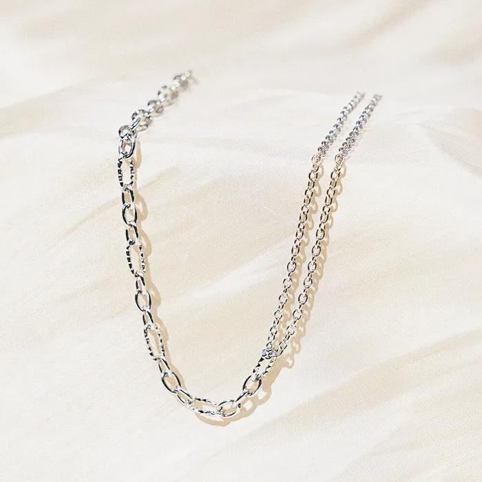 1by3 Antique Mixed Layered Chain Necklace (C2501-AN874_SV)