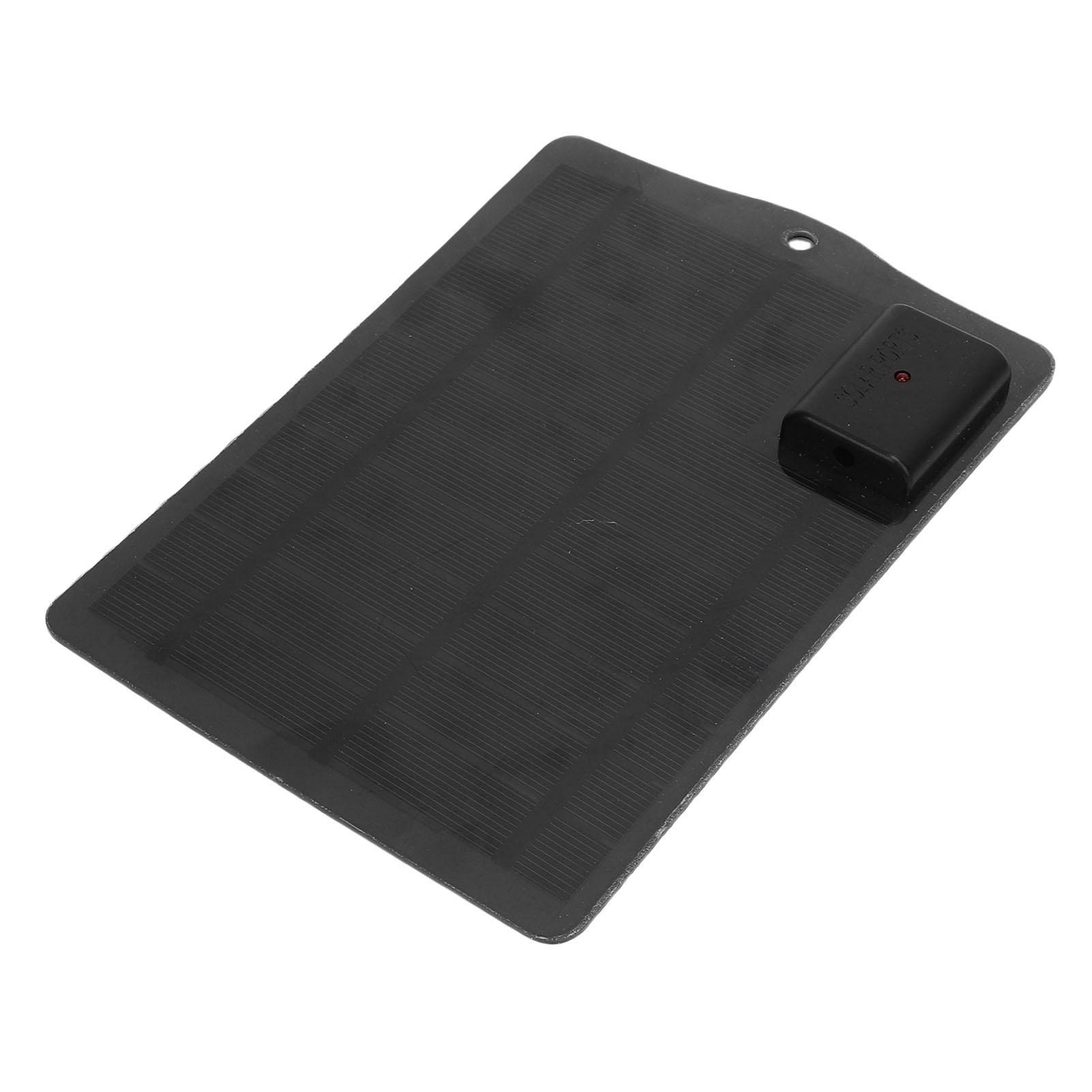 

7W Solar Panel Charger Monocrystalline Silicon Portable Small Solar Panel for Outdoor Emergency Black Black чёрный