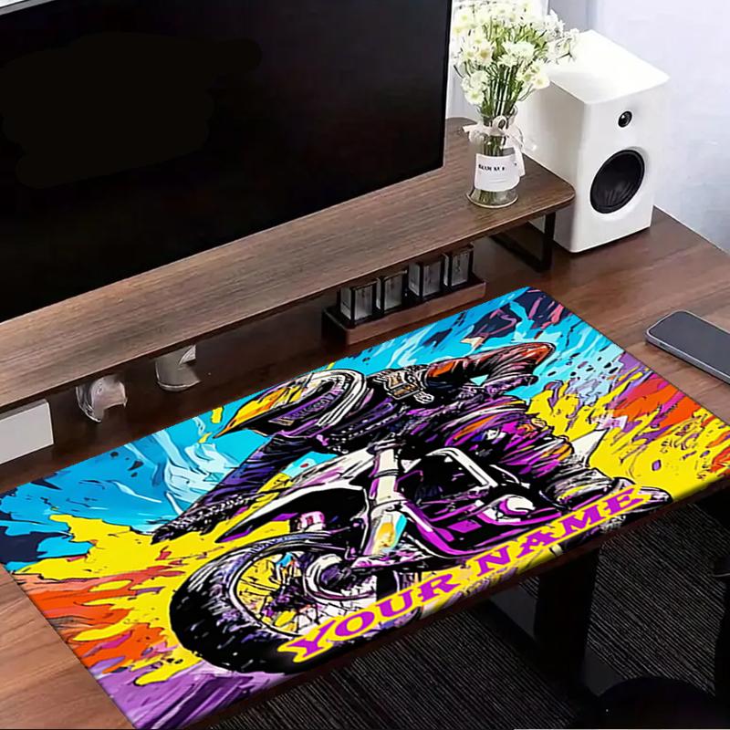 1PC Custom Name Rider Action Artwork Mouse pad, keyboard and mouse desk pad, for computer notebook Birthday Gift For Any Room Or Office