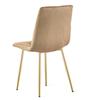 LIBRA chair - brown velvet / gold legs x 4
