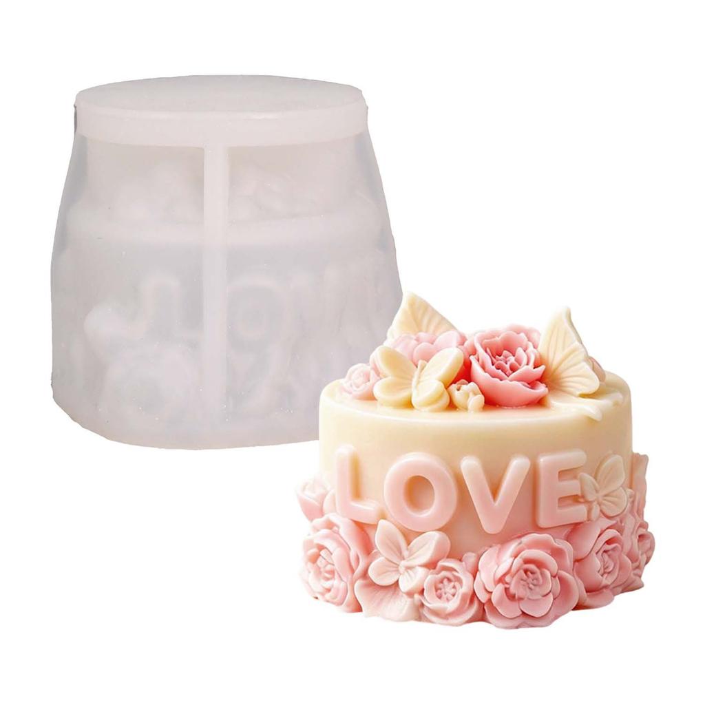 Scented Candle Mold Flexible Gypsum Soap Mold 3d Love Heart Mold Easy To Clean For Aromatic Gypsum Chocolate Baking Resin Crafts
