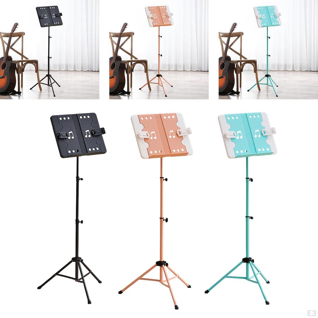 Folding Music Stand for Violin Players, Adjustable Desktop Book Holder Performance