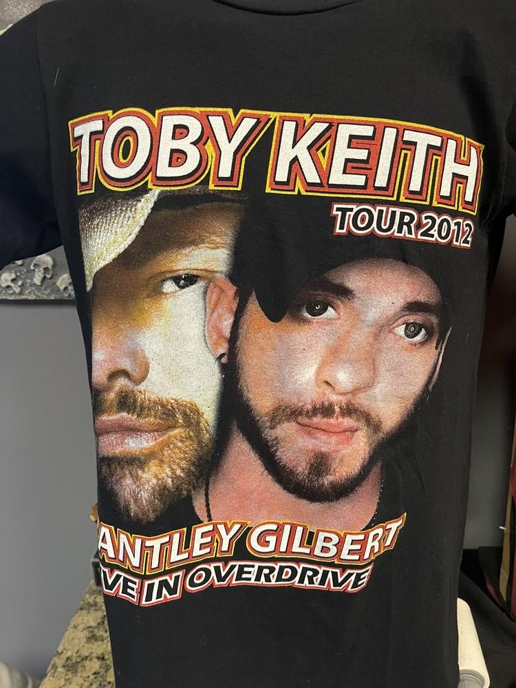Toby Keith Tour 2012 Brantley Gilbert Live In Overdrive Concert T-Shirt Black SM Unisex T-Shirt XXXXL
