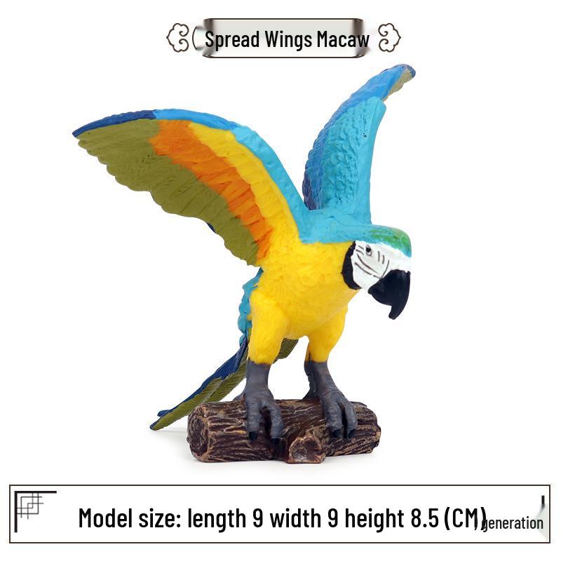 Children's Animal Simulation Toy Set: Eagle, Falcon, Secretary Bird, Owl Figurines