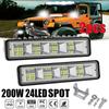 1/2Pcs 24led Retrofit Lampe 6inch LED Flach Arbeit Licht Spot Strahl Bar Auto SUV LED OffRoad Fahren nebel Lampen