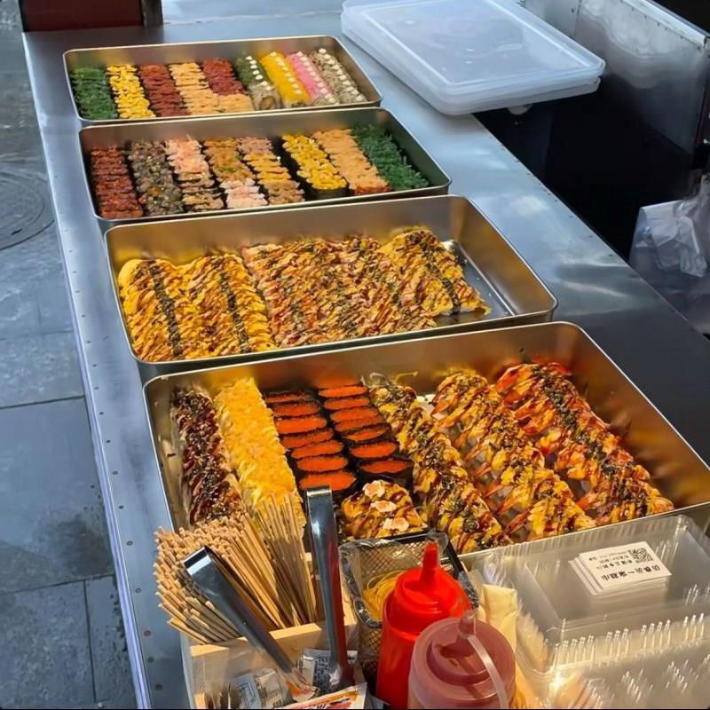 Nerezový talíř na sushi obdélníkový podnos na sushi talíř na sashimi multifunkční přípravný talíř na hrnce talíř na salát