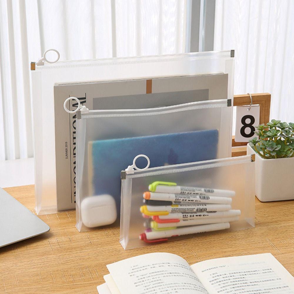 A4/A5/A6 Stationery Bag Transparent Storage Bag Simple File Folder  Students