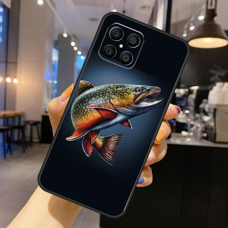 Trout Fish Fishing Case For Honor Magic 7 6 5 Lite Cover For Honor 200 400 Pro 50 70 90 X9 X8a X8b X9a X9b X9c