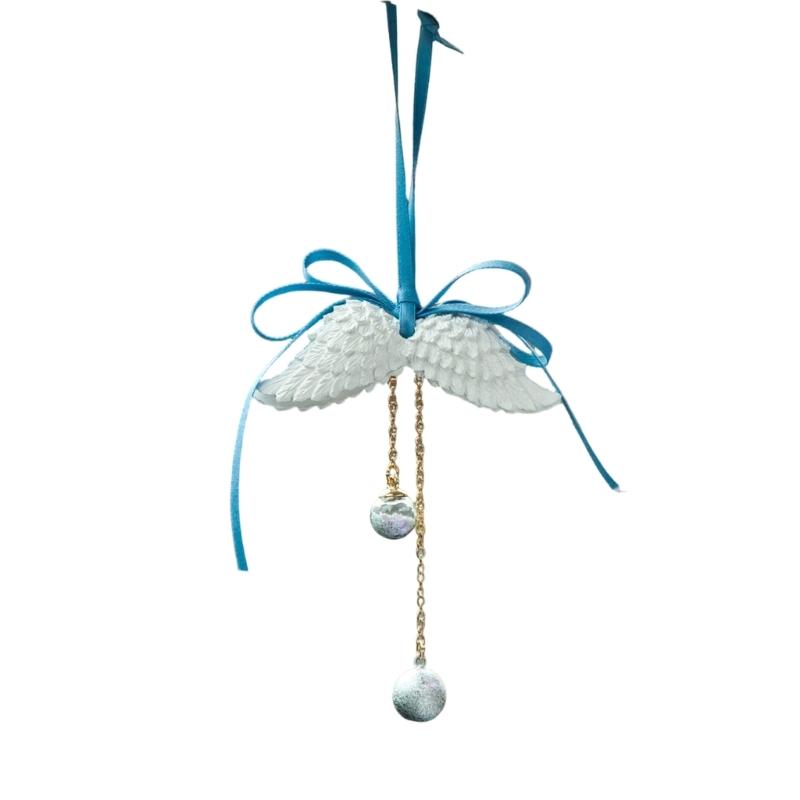 Delicate Angel Wing Design Vehicle Hanging Art User Friendly Gypsum Sculpture Small Car Interior Decoration Piece