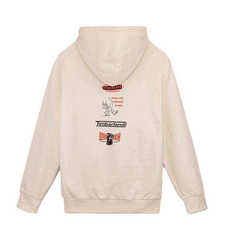 Timberland Hooded Outdoor Casual Fleece Sweatshirt Unisex Sweatshirt Light-Brown A43D5-EFL