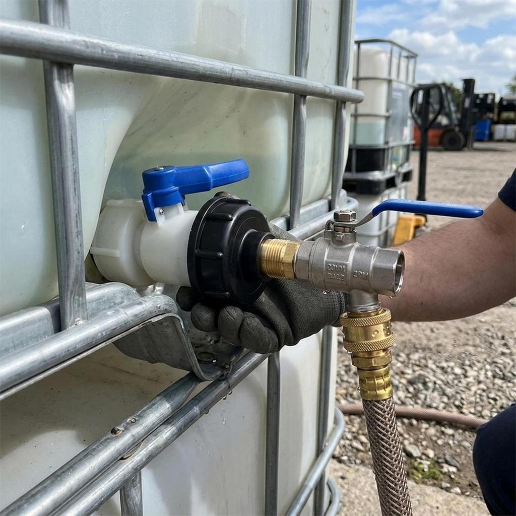 5 Pieces IBC Tank Adapter Coarse Thread Tap Connector PP Material Easy Installation Water