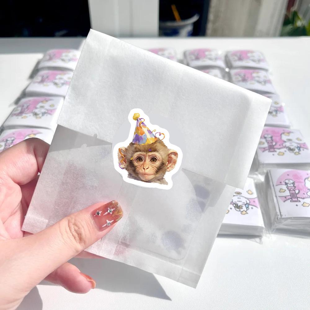 500 Animal Happy Birthday Stickers/Roll - DIY Children's Gift, Diary Decoration, Sealing Stickers