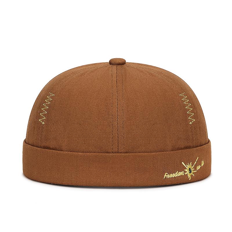 Unisex Trendy Hip Hop Embroidered Tang Hat - Versatile Spring Brimless Style